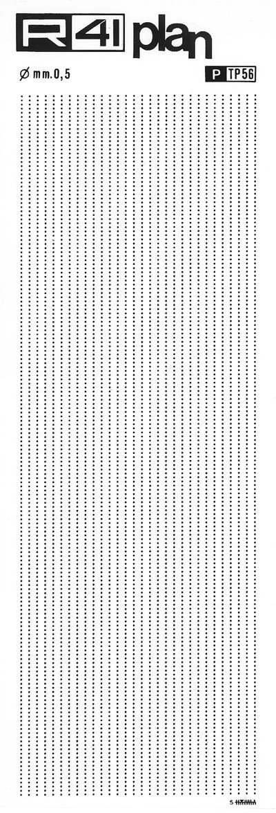 trasferibilir41 Punti mm. 0,5, NERO. Trasferelli-Trasferibili R41 in fogli 9x25cm .