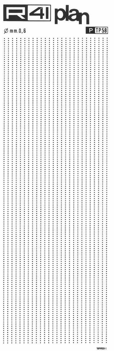 trasferibilir41 Punti mm. 0,6, NERO. Trasferelli-Trasferibili R41 in fogli 9x25cm. p. 1404 .