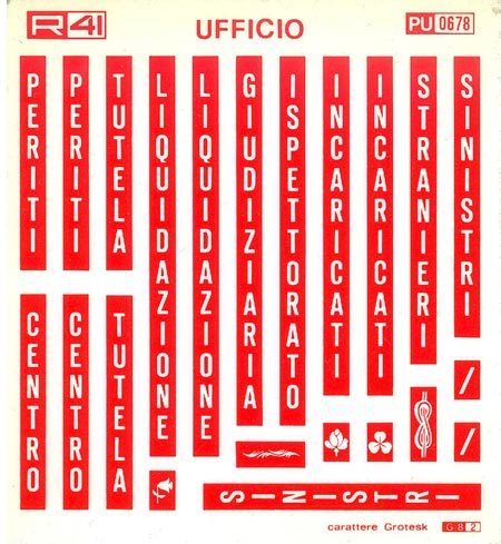 trasferibilir41 Agenzie Assicurative, ROSSO. Trasferelli-Trasferibili R41 in fogli 11,5x12,5cm .