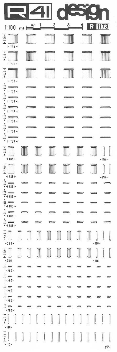 trasferibilir41 Radiatori, NERO. Trasferelli-Trasferibili R41 in fogli 9x25cm .