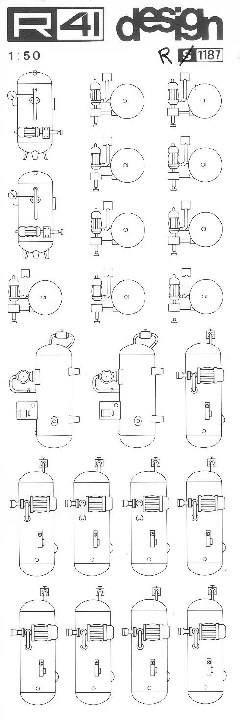 trasferibilir41 Caldaie-Pompe, NERO. Trasferelli-Trasferibili R41 in fogli 9x25cm .