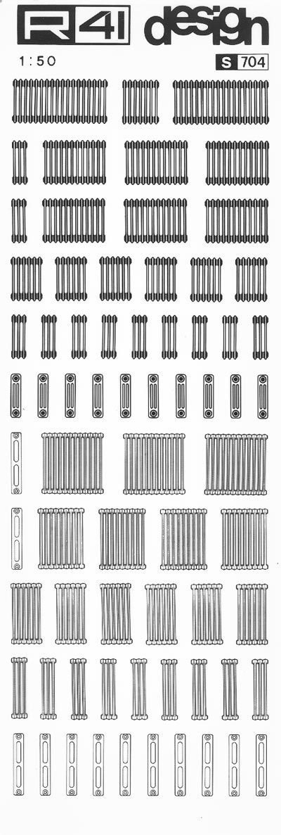 trasferibilir41 Radiatori, NERO. Trasferelli-Trasferibili R41 in fogli 9x25cm .
