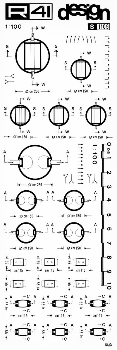 trasferibilir41 Vasche Biologiche, NERO. Trasferelli-Trasferibili R41 in fogli 9x25cm. p. 332 .