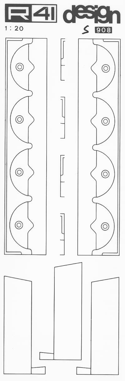 trasferibilir41 Sanitari 1:20, NERO. Trasferelli-Trasferibili R41 in fogli 9x25cm. p. 331 .