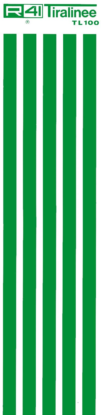 trasferibilir41 Tiralinee 10mm, VERDE. Trasferibili R41 in fogli 8,3x35cm .