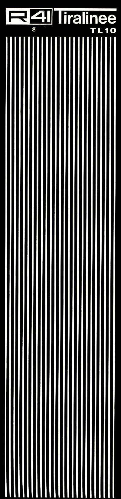 trasferibilir41 Tiralinee 1mm, BIANCO. Trasferibili R41 in fogli 8,3x35cm .