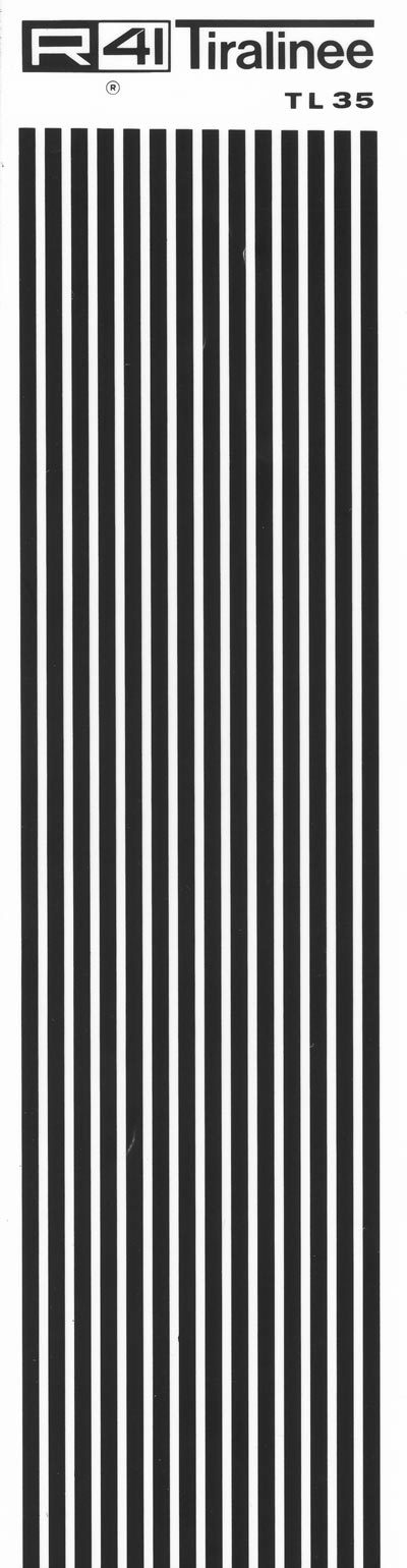 trasferibilir41 Tiralinee 3,5mm, NERO. Trasferelli-Trasferibili R41 in fogli 8,3x35cm. p. 205 .