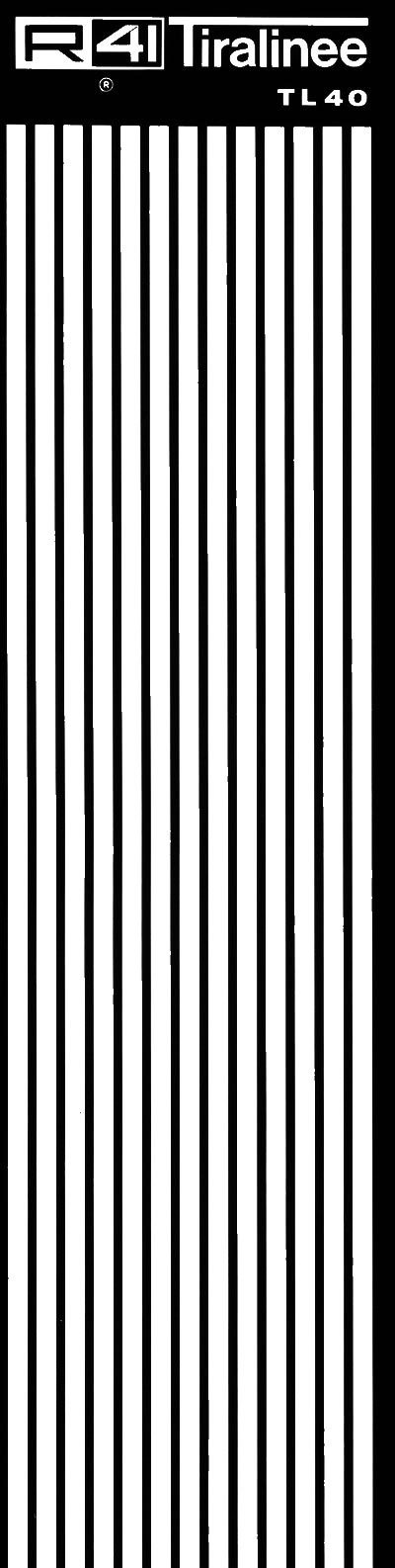 trasferibilir41 Tiralinee 4mm, BIANCO. Trasferibili R41 in fogli 8,3x35cm .