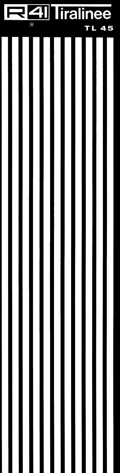 trasferibilir41 Tiralinee 4,5mm, BIANCO. Trasferibili R41 in fogli 8,3x35cm .