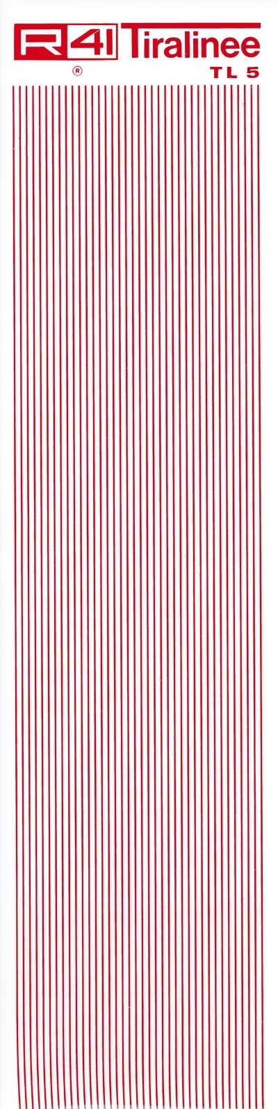 trasferibilir41 Tiralinee 0,5mm, ROSSO. Trasferibili R41 in fogli 8,3x35cm .