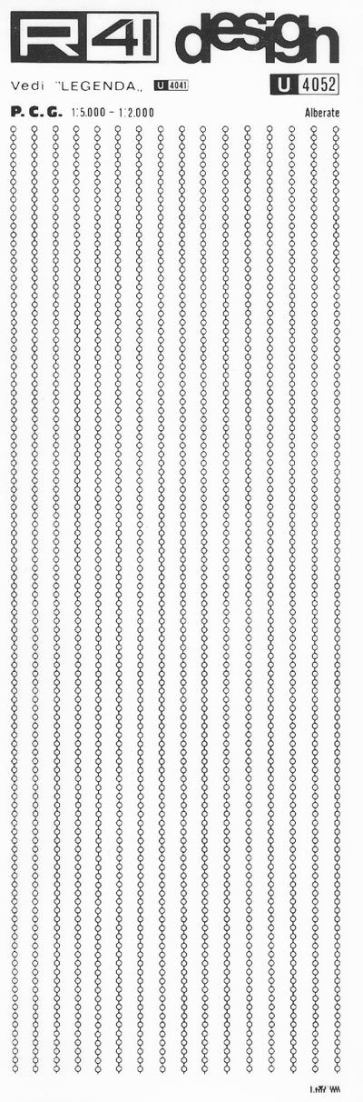 trasferibilir41 Alberate, NERO. Trasferelli-Trasferibili R41 in fogli 9x25cm .