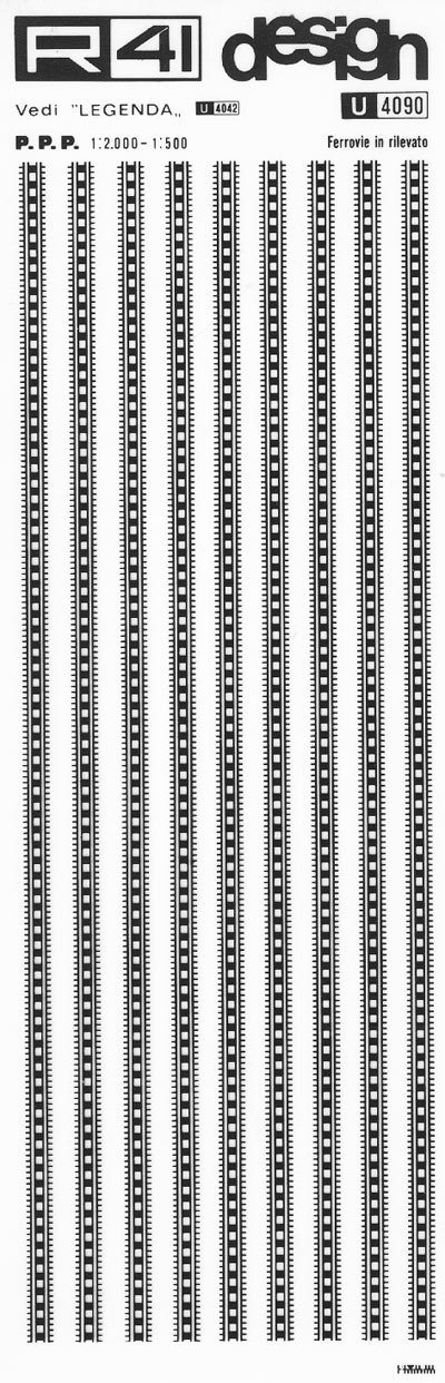 trasferibilir41 Ferrovie in rilevato, NERO. Trasferelli-Trasferibili R41 in fogli 9x25cm .