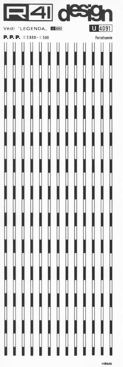 trasferibilir41 Ferrotranvie, NERO. Trasferelli-Trasferibili R41 in fogli 9x25cm .