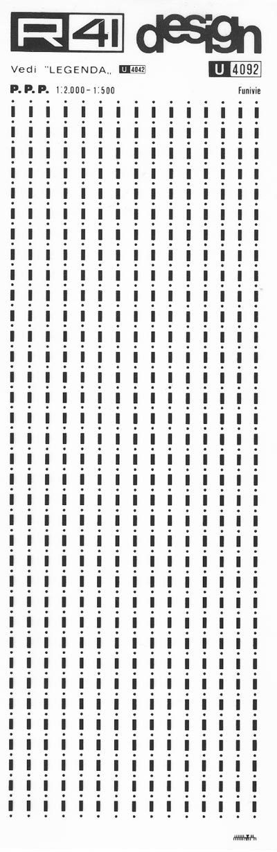 trasferibilir41 Funivie, NERO. Trasferelli-Trasferibili R41 in fogli 9x25cm .