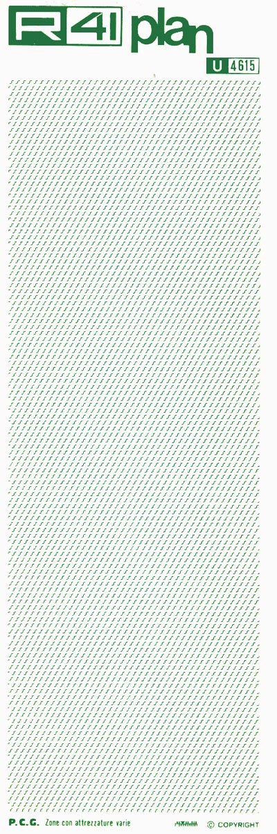 trasferibilir41 Zone verdi, VERDE. Trasferelli-Trasferibili R41 in fogli 9x25cm .