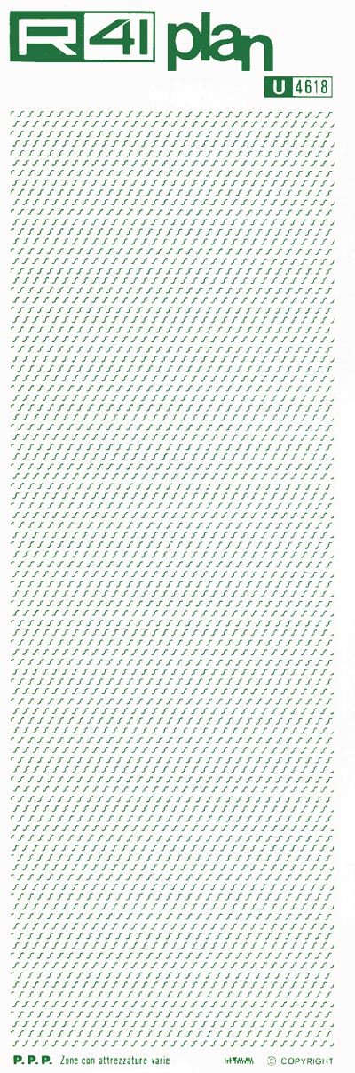 trasferibilir41 Zone verdi, VERDE. Trasferelli-Trasferibili R41 in fogli 9x25cm .