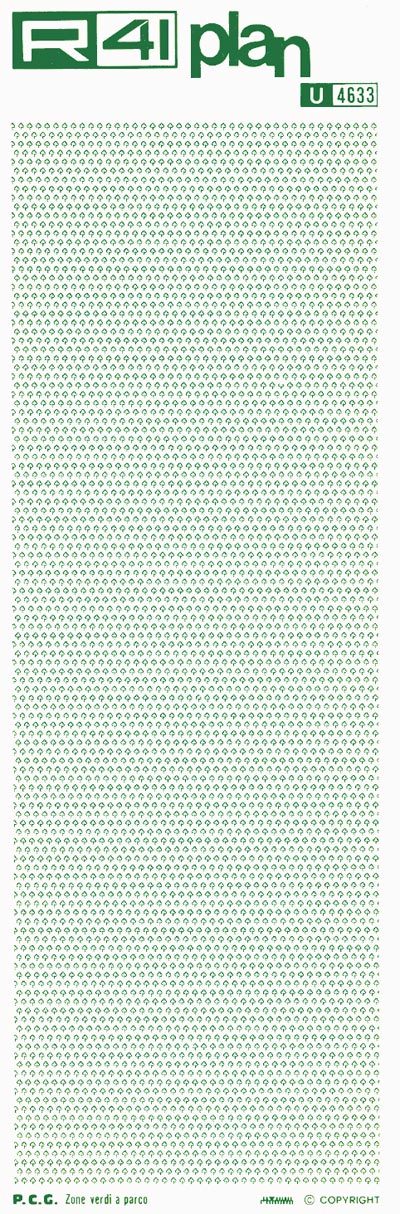 trasferibilir41 Zone verdi, VERDE. Trasferelli-Trasferibili R41 in fogli 9x25cm .