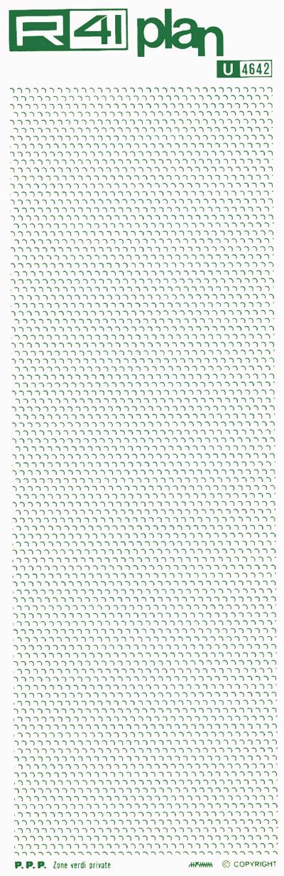 trasferibilir41 Zone verdi, VERDE. Trasferelli-Trasferibili R41 in fogli 9x25cm .