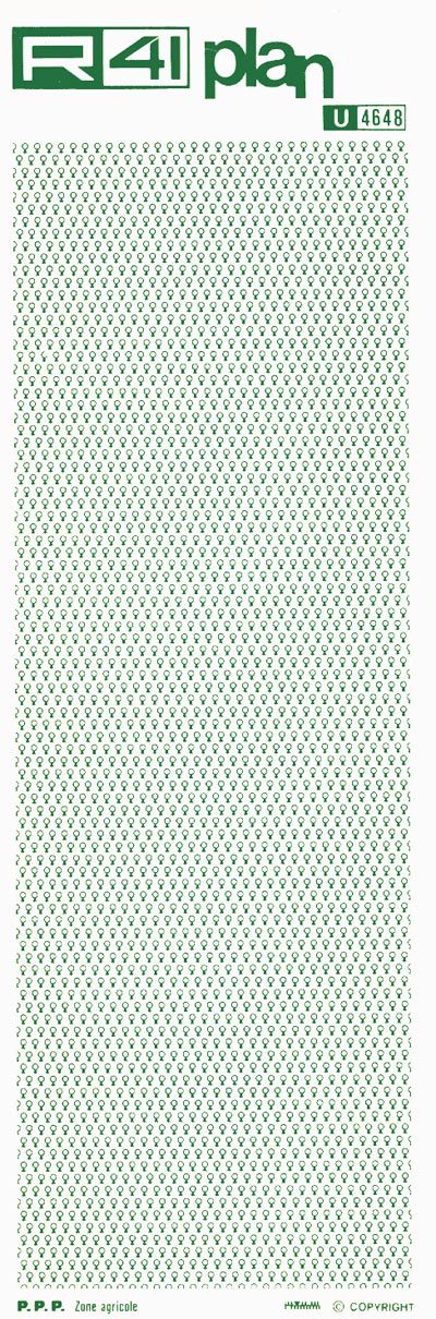 trasferibilir41 Zone verdi, VERDE. Trasferelli-Trasferibili R41 in fogli 9x25cm .