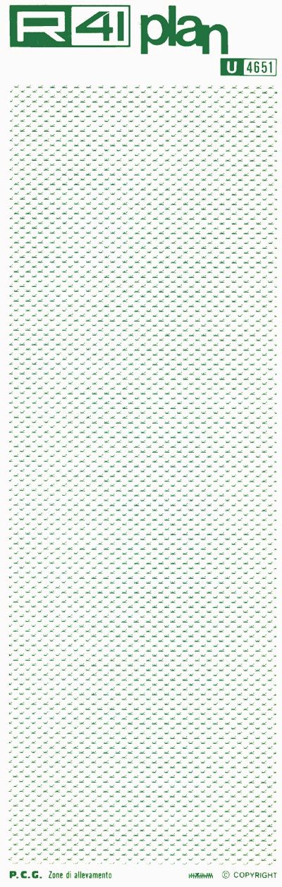 trasferibilir41 Zone verdi, VERDE. Trasferelli-Trasferibili R41 in fogli 9x25cm .