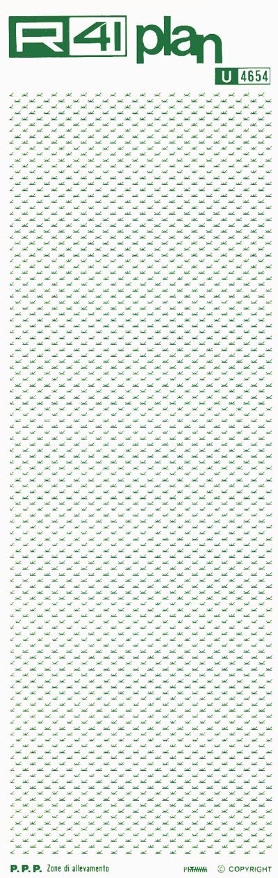 trasferibilir41 Zone verdi, VERDE. Trasferelli-Trasferibili R41 in fogli 9x25cm .