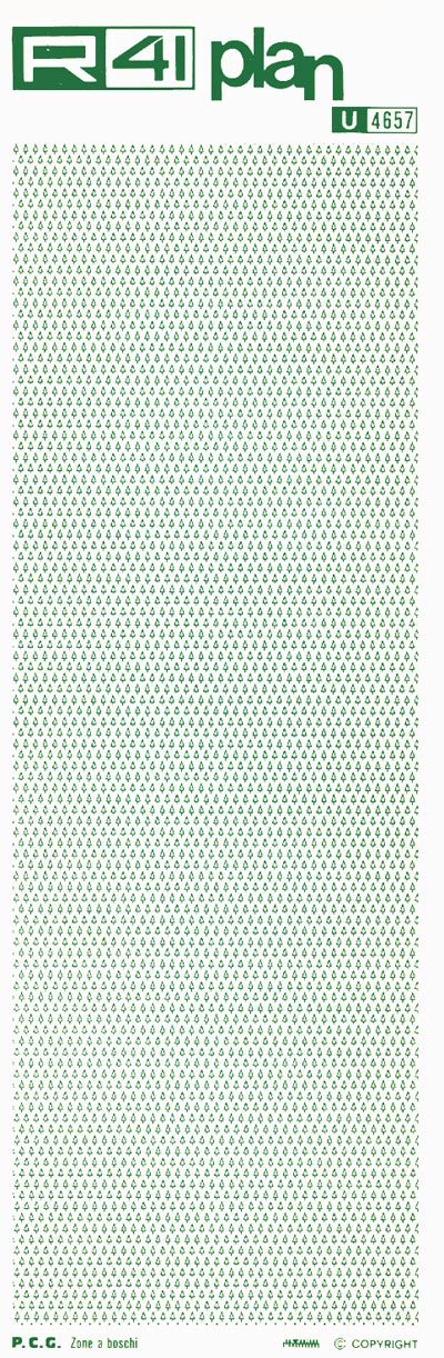 trasferibilir41 Zone verdi, VERDE. Trasferelli-Trasferibili R41 in fogli 9x25cm .