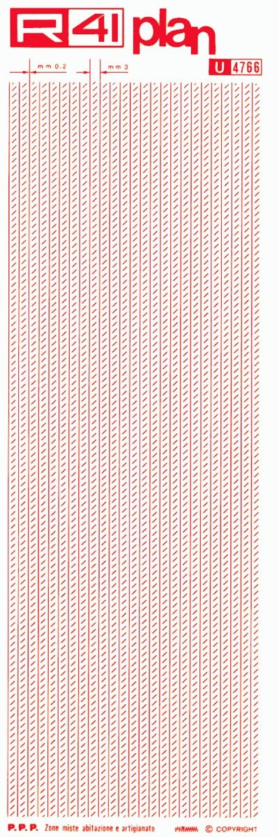 trasferibilir41 Zone residenziali, ROSSO. Trasferelli-Trasferibili R41 in fogli 9x25cm .