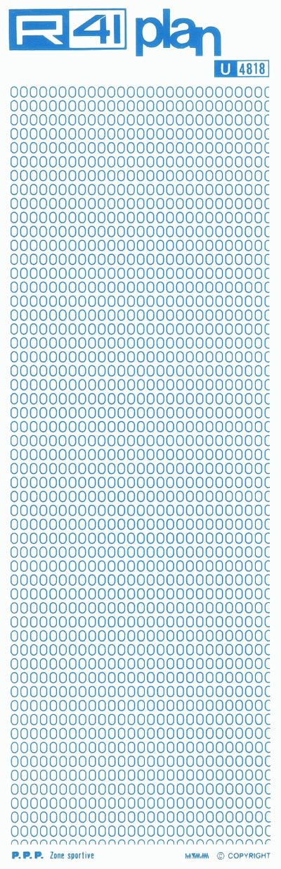 trasferibilir41 Attrezzature collettive, AZZURRO. Trasferelli-Trasferibili R41 in fogli 9x25cm .