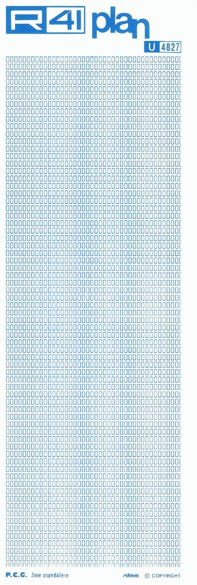 trasferibilir41 Attrezzature collettive, AZZURRO. Trasferelli-Trasferibili R41 in fogli 9x25cm .