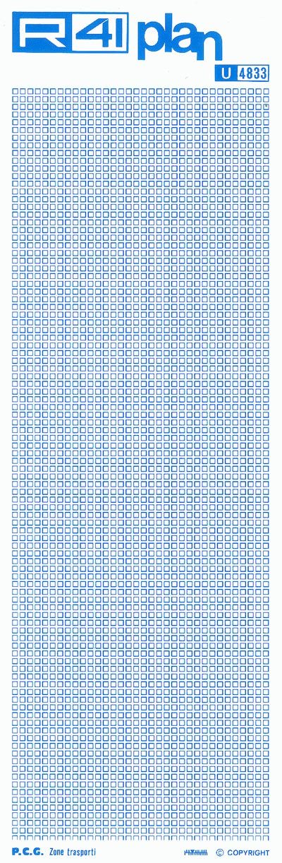 trasferibilir41 Attrezzature collettive, AZZURRO. Trasferelli-Trasferibili R41 in fogli 9x25cm .