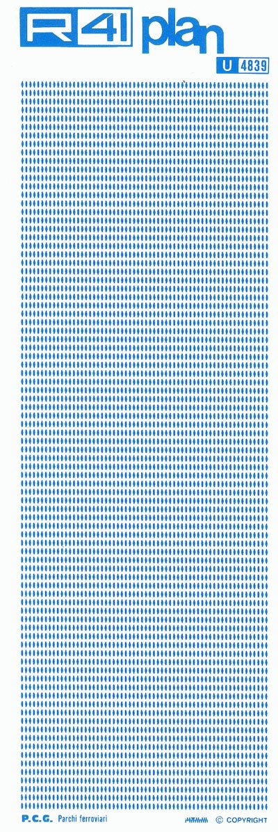 trasferibilir41 Attrezzature collettive, AZZURRO. Trasferelli-Trasferibili R41 in fogli 9x25cm .
