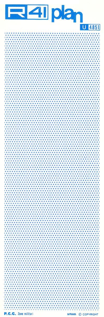 trasferibilir41 Attrezzature collettive, AZZURRO. Trasferelli-Trasferibili R41 in fogli 9x25cm .