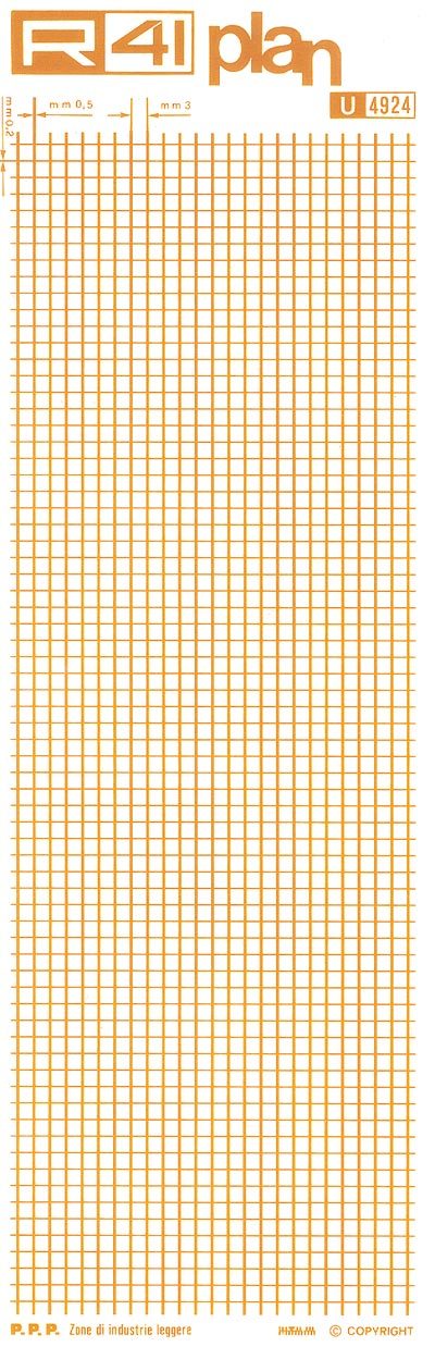 trasferibilir41 Zone industriali, MARRONE. Trasferelli-Trasferibili R41 in fogli 9x25cm .