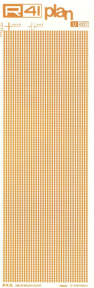 trasferibilir41 Zone industriali, MARRONE. Trasferelli-Trasferibili R41 in fogli 9x25cm .