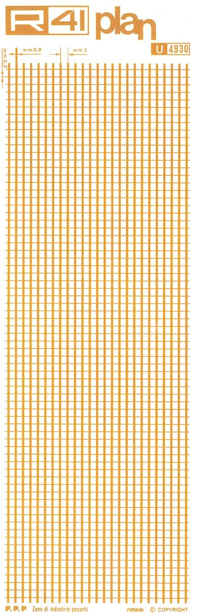 trasferibilir41 Zone industriali, MARRONE. Trasferelli-Trasferibili R41 in fogli 9x25cm .