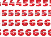 trasferibilir41 7,5mm, ROSSO. Trasferibili R41 in fogli 9x25cm. Numeri  Equator SQ R41LNSQ1080R.