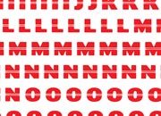 trasferibilir41 5,3mm, ROSSO. Trasferibili R41 in fogli 9x25cm. Lettere Maiuscole Equator SQ R41LNSQ82R.