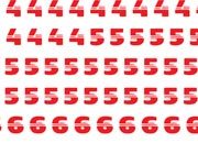 trasferibilir41 5,3mm, ROSSO. Trasferibili R41 in fogli 9x25cm. Numeri  Equator SQ R41LNSQ880R.