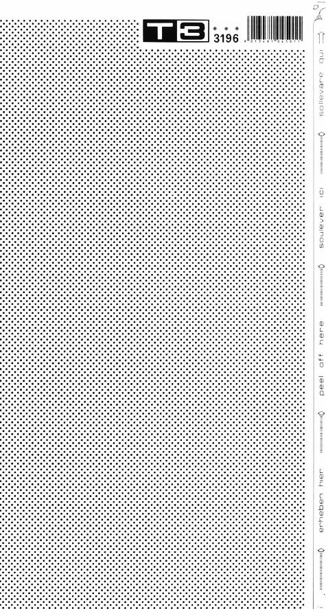 trasferibilir41 Trame Autoadesive,  punti mm 1, NERO. In fogli 25x35cm T3 Adexplan, pellicola di acetato trasparente spessore 38 microns autoadesiva. Su T3 si scrive, si trasferisce, si colorA.