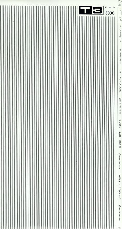 trasferibilir41 Trame Autoadesive,  linee verticali, NERO. In fogli 25x35cm T3 Adexplan, pellicola di acetato trasparente spessore 38 microns autoadesiva. Su T3 si scrive, si trasferisce, si colorA.