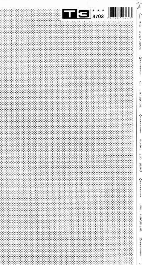 trasferibilir41 Trame Autoadesive,  1:100, NERO. In fogli 25x35cm T3 Adexplan, pellicola di acetato trasparente spessore 38 microns autoadesiva. Su T3 si scrive, si trasferisce, si colorA.