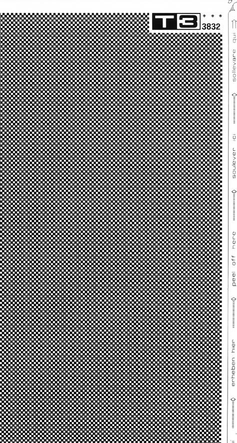 trasferibilir41 Trame Autoadesive,  1:100, NERO. In fogli 25x35cm T3 Adexplan, pellicola di acetato trasparente spessore 38 microns autoadesiva. Su T3 si scrive, si trasferisce, si colorA.