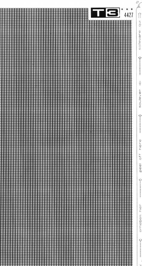 trasferibilir41 Trame Autoadesive, quadri, NERO. In fogli 25x35cm T3 Adexplan, pellicola di acetato trasparente spessore 38 microns autoadesiva. Su T3 si scrive, si trasferisce, si colorA.