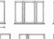 trasferibilir41 Porta, finestre 1:100, NERO. Trasferelli-Trasferibili R41 in fogli 9x25cm. p. 321 R41GRA2103n.