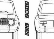 trasferibilir41 Fiat 128, NERO. Trasferelli-Trasferibili R41 in fogli 9x25cm. p. 344 .