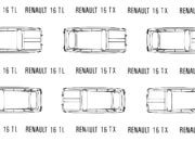 trasferibilir41 Renault 16, NERO. Trasferelli-Trasferibili R41 in fogli 9x25cm .