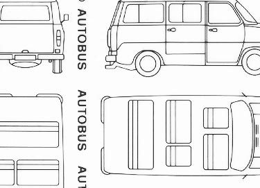 trasferibilir41 Autobus Ford, NERO. Trasferelli-Trasferibili R41 in fogli 9x25cm  R41GRI1298N