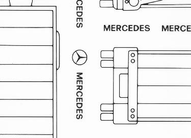 trasferibilir41 Autosnodati Mercedes, NERO. Trasferelli-Trasferibili R41 in fogli 9x25cm .