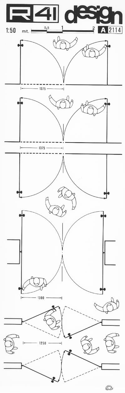 trasferibilir41 Porta, finestre 1:50, NERO. Trasferelli-Trasferibili R41 in fogli 9x25cm. p. 322 .