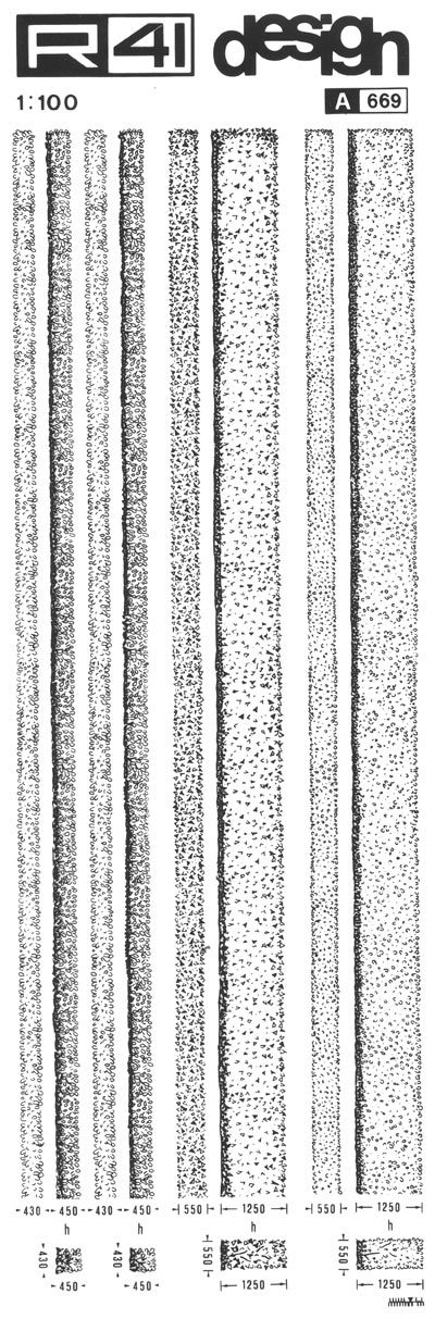 trasferibilir41 Siepi 1:100, NERO. Trasferelli-Trasferibili R41 in fogli 9x25cm. p. 343 .